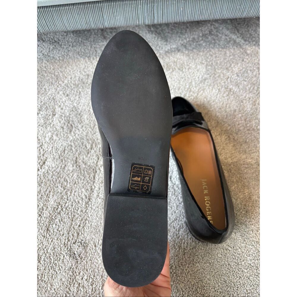 Jack Rogers Ginny Black Patent Leather Bow Loafers | Quiet Luxury Ballet Academi - Picture 9 of 9